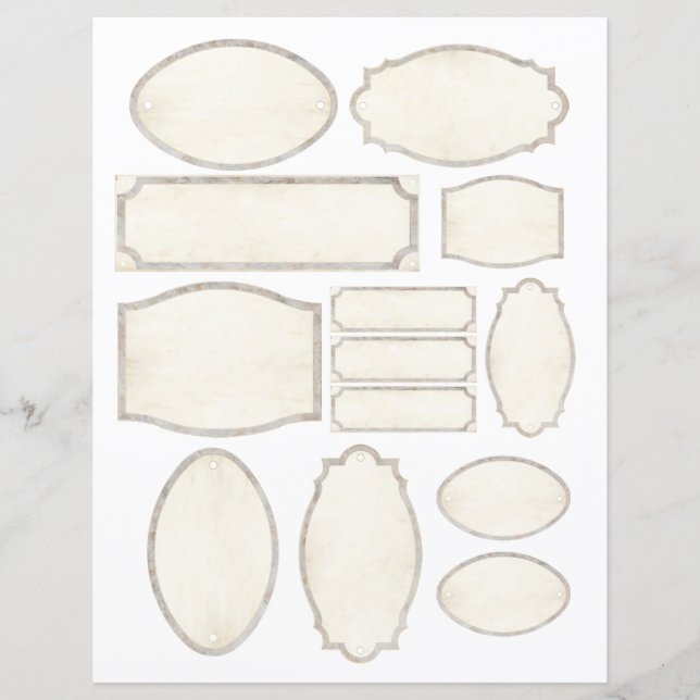 13 Pergaminho de vindima de rótulos franceses para (Frente)