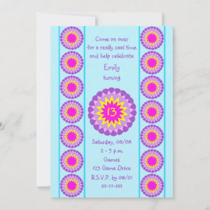 13o Azul legal 13 do convite de aniversário