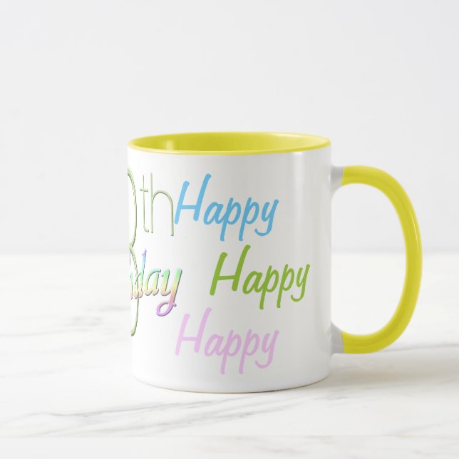 13o Caneca feliz do aniversário (Direita)
