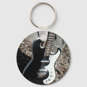 1449 Silvertone chaveiro raro da guitarra