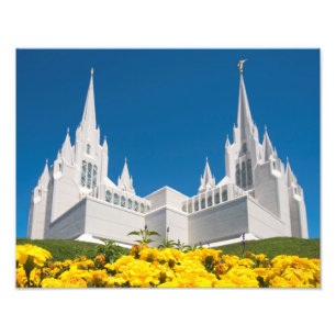 14" x 11" templo da foto LDS San Diego