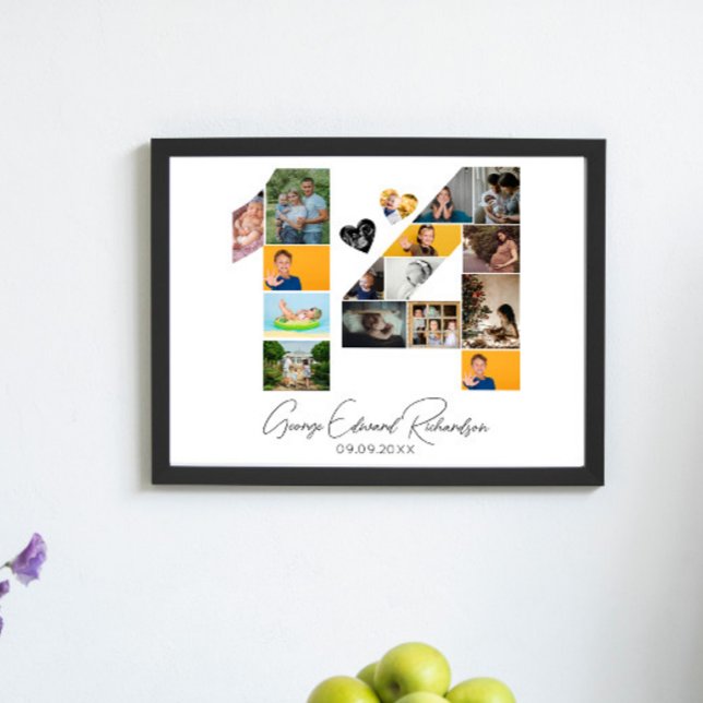14th Birthday Photo Collage Poster Keepsake (Criador carregado)
