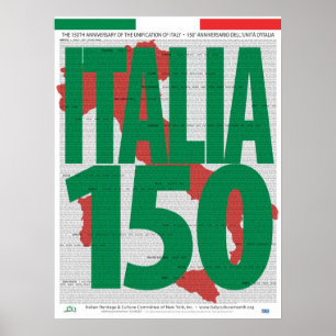 150º aniversário Unificação da Poster da Itália