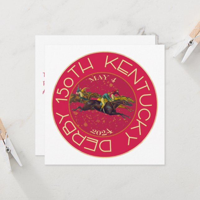 150º Convites Derby do Kentucky (Frente/Verso In Situ)