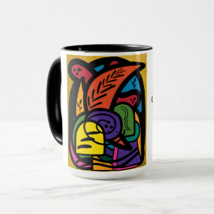 150z. caneca cerâmica com "Criatividade leva corag
