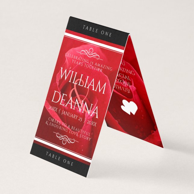 15 26º aniversário de casamento do Rosa Elegante (Frente)