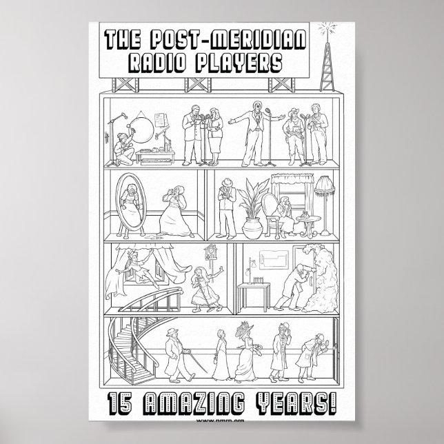 15 Aniversário B/W Poster (Frente)