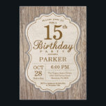 15a madeira rústica do convite do aniversário<br><div class="desc">15o fundo rústico da madeira do convite do aniversário. Festa de aniversário adulta. A festança do aniversário do homem convida. 13o 16o 18o 20o 2ø 30o 40th 50th 60th 90 100th do 80 do 70, alguma idade. Para uma personalização mais adicional, clique por favor "personalizam-no" botão e usam-nos nossa ferramenta...</div>