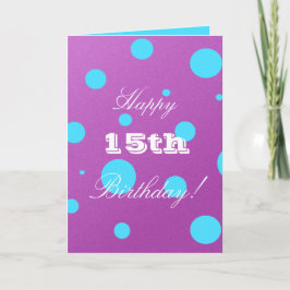 15o cartão de aniversário feliz para a menina