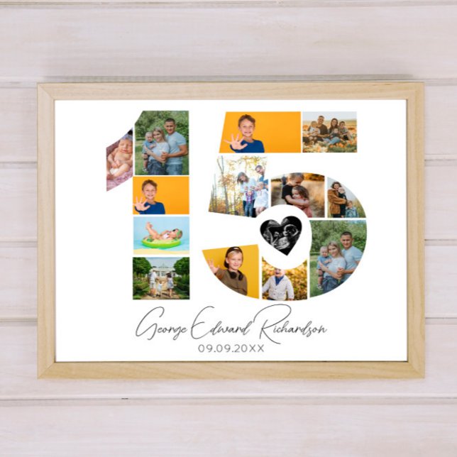15th Birthday Photo Collage Poster Keepsake (Criador carregado)