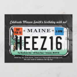16º Aniversário do Convite de Licença Maine