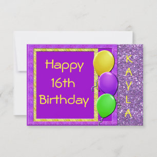 16º Convite de Aniversário de Bling PERSONALIZAD