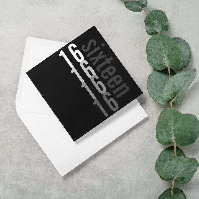 16º Convites de aniversário (Criador carregado)