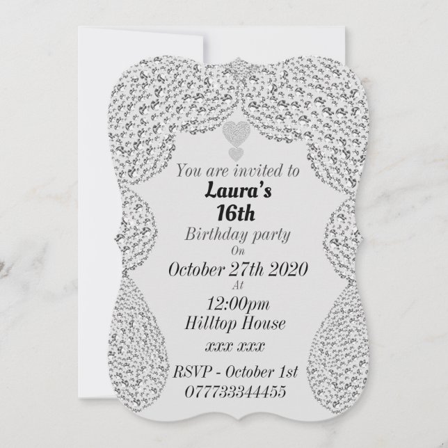 16º convites de festas de aniversários personaliza (Frente)