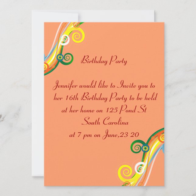 16º Rolamentos de várias cores do Cartão com fotos (Frente)