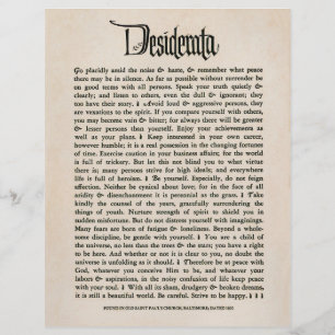 1692 Desiderata - papel do olhar do pergaminho, 25