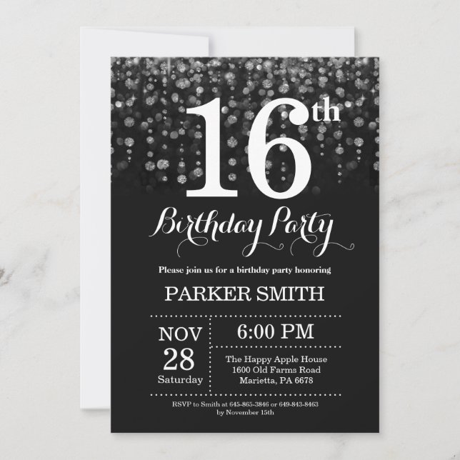 16.º Aniversário Convite para a Lata de Prata (Frente)