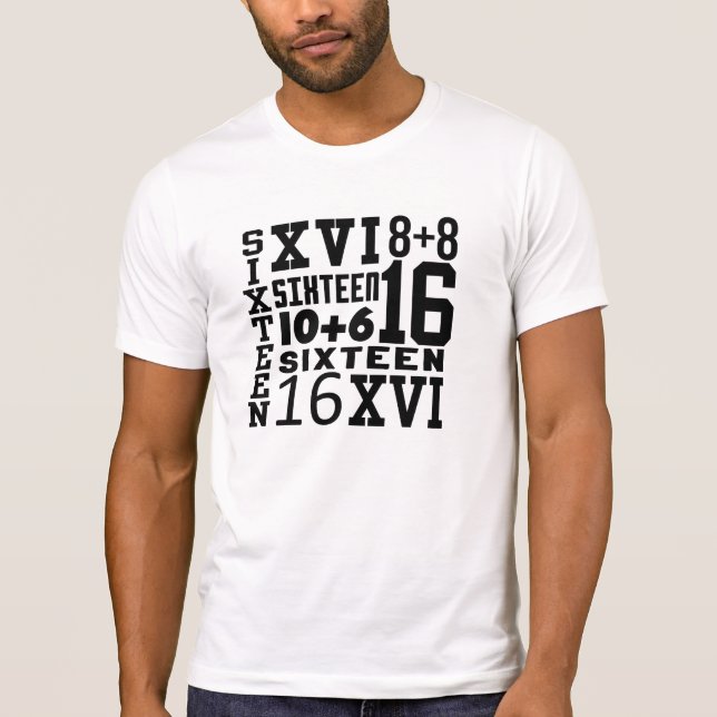 16.º ANIVERSÁRIO T-shirt (Frente)