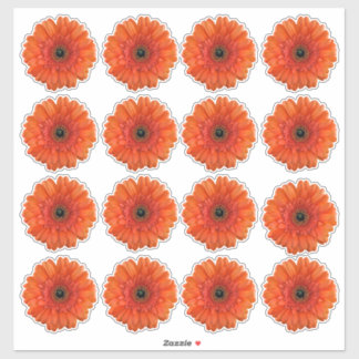 16 adesivos de corte de beijo de flor de gerbera l