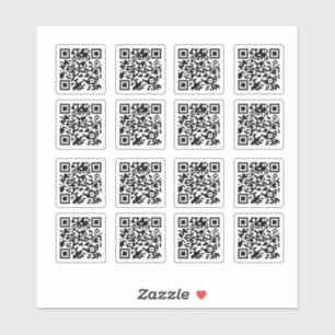 16 Adesivos Transparentes de Código Qr Personaliza
