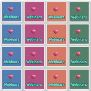 16 Adoro Adesivos de Webinars 4 Cores
