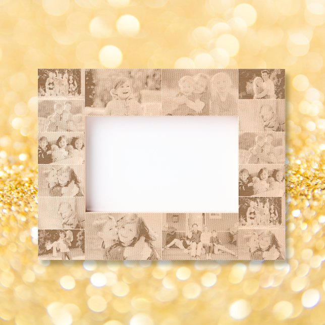 16 Foto Colagem de Aniversário Pais Dia de as mães (16 Photo Collage Birthday Fathers Mothers Day Wood Engraved Frames)