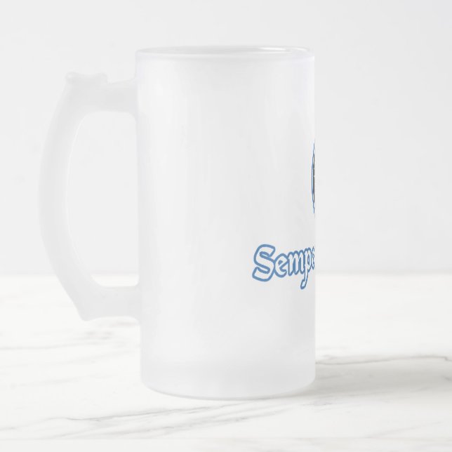 16 oz. Fosco Vidro Esvaziador Vigilância caneca de (Esquerda)