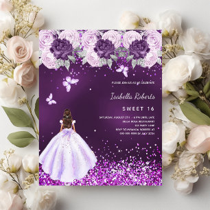 16 vestidos roxos cor-de-rosa convite