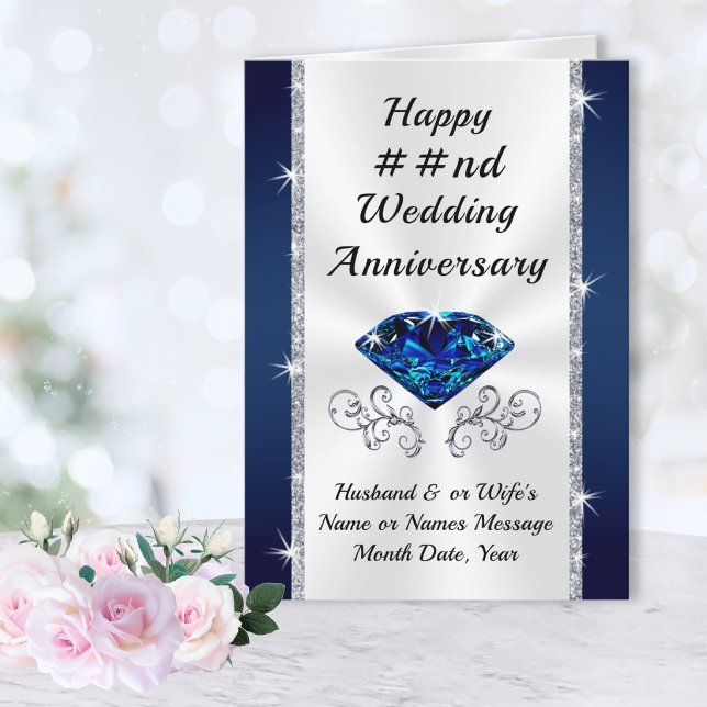 16os, 65th ou 2òs cartões do aniversário de (22nd wedding anniversary for wife, friends and family. 22 years of marriage ideas. 22nd anniversary.)