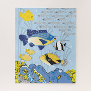 16x20 Art Deco Ocean Quebra-cabeça para Pessoas C