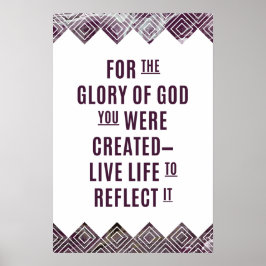 16x24 Impressão de Marble Roxo com Semi Brilho