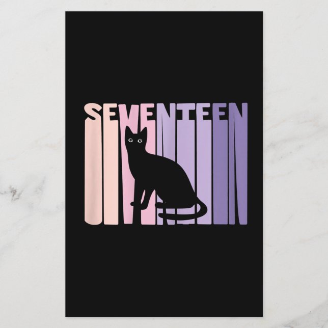 17º presente de aniversário | Presente De Gato De  (Frente)
