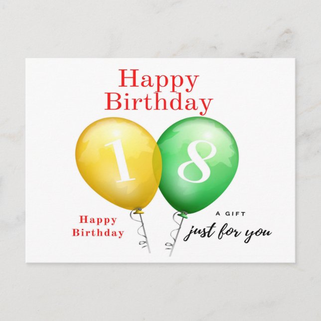 18º Cartão de aniversário para ela (Frente)