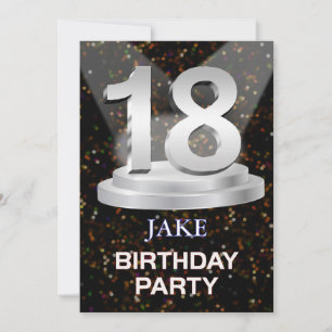18º Convite de aniversário Adicionar um Nome