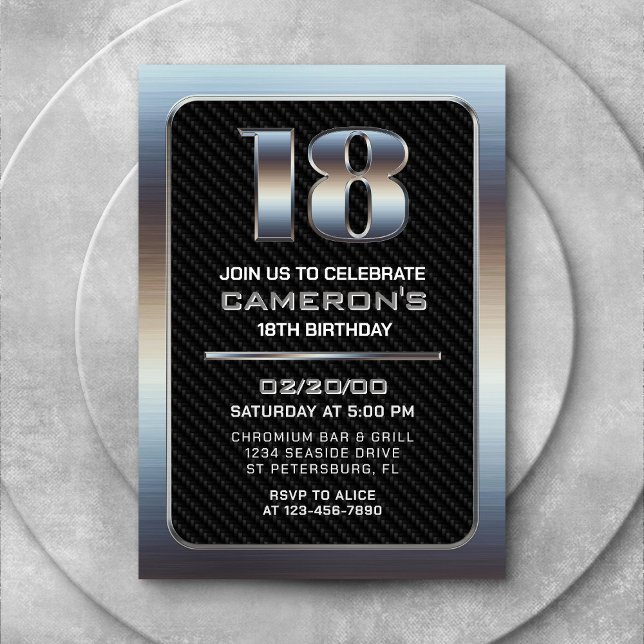 18º Convite de Aniversário do Menino (Criador carregado)