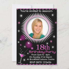 18º Convite para Fotografias de Festa de aniversár