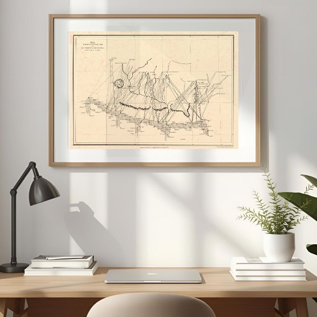 1858 Col. Waugh Everest & Deodanga Map Poster (Criador carregado)