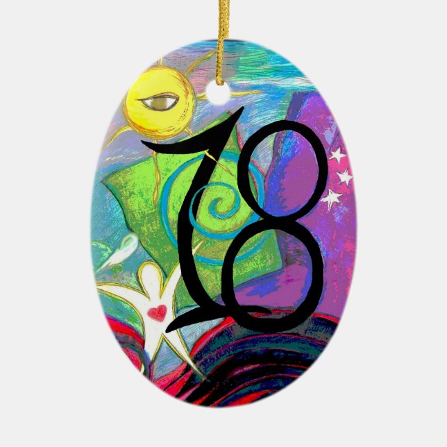 18.º ornamento de aniversário (Frente)