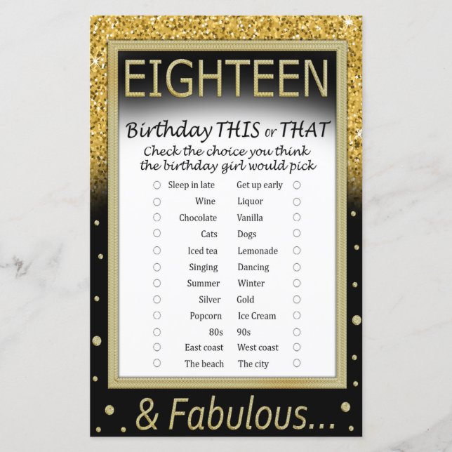 18 de aniversário deste ou daquele jogo (Frente)