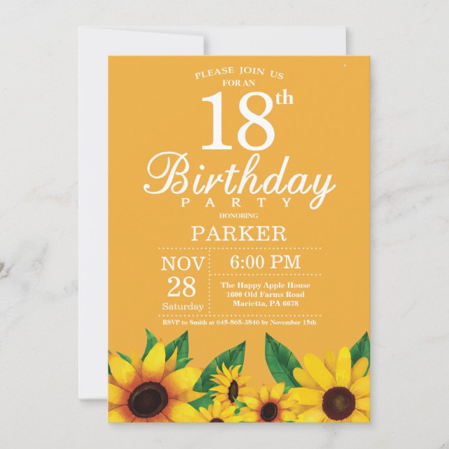 18.o Convite de Aniversário (Frente)