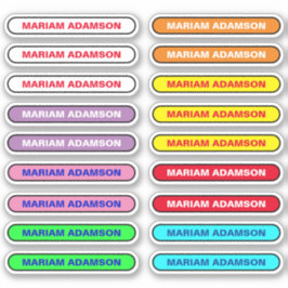 18 Slips De Nome de etiqueta - Adesivos De Estudan