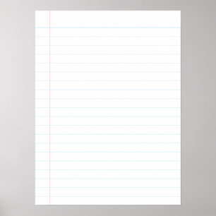 18" x 24", grande poster da página do caderno