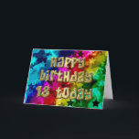 18o Cartão de aniversário brilhante das estrelas<br><div class="desc">Centenas de estrelas de tiro brilhantes nas cores do arco-íris para comemorar um aniversário!</div>