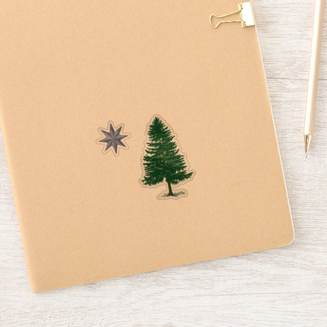 1901 Limpar o adesivo com o indicador do Maine - E (Notebook)