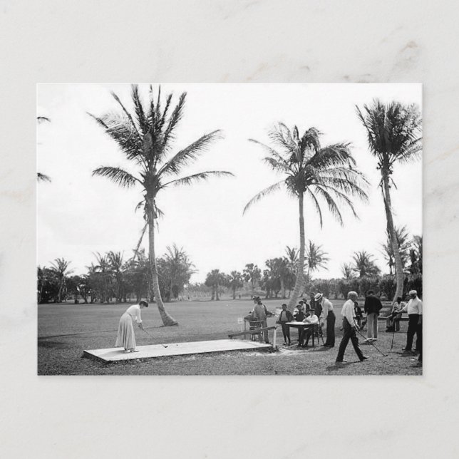 1904 Palm Beach Golfing Fl. Cartão (Frente)