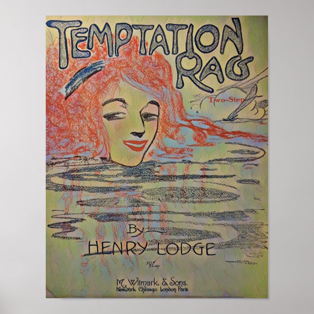 1909 Temptation Rag 2 Step Poster (Frente)