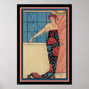 1913 George Barbier Art Deco Impressão 13 x 19