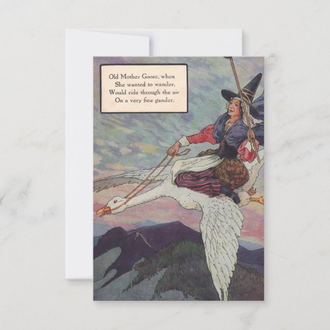 1920 Madre Goose montando seu ganso gigante (Frente)