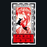 1925 Art Deco Poster<br><div class="desc">Art Deco poster publicando uma exposição de Artes Decorativas em Paris,  França,  1925.</div>