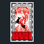 1925 Art Deco Poster<br><div class="desc">Art Deco poster publicando uma exposição de Artes Decorativas em Paris,  França,  1925.</div>